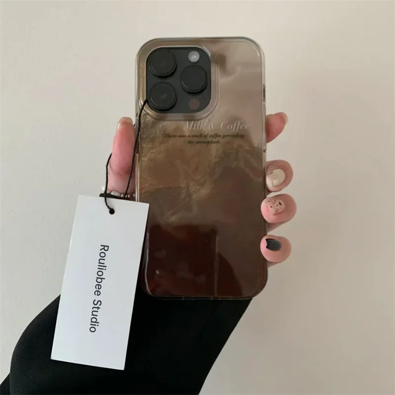 Coffee X - Luxuriöse Kaffeefarben-Verlauf-Handyhülle für iPhone 16 17