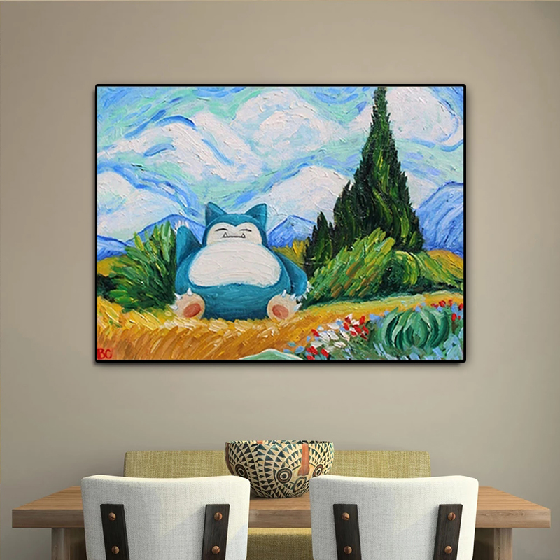 Pokemon Snorlax van Gogh Druck – Coffee X Bewertung und Preis